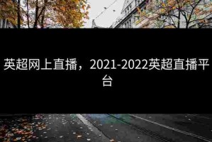 英超网上直播，2021-2022英超直播平台